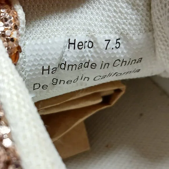 J. ADAMS Gold Glitter Platform Sneakers Size 7.5M - Like New. - Picture 8 of 9